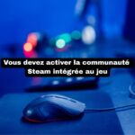 Vous devez activer la communauté Steam intégrée au jeu