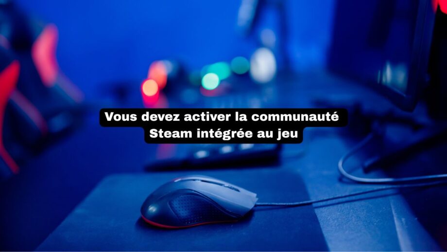 Vous devez activer la communauté Steam intégrée au jeu